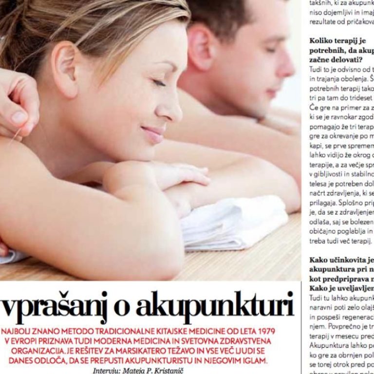 akupunktura in pogosta vprašanja o akupunkturi v tradicionalni kitajski medicini